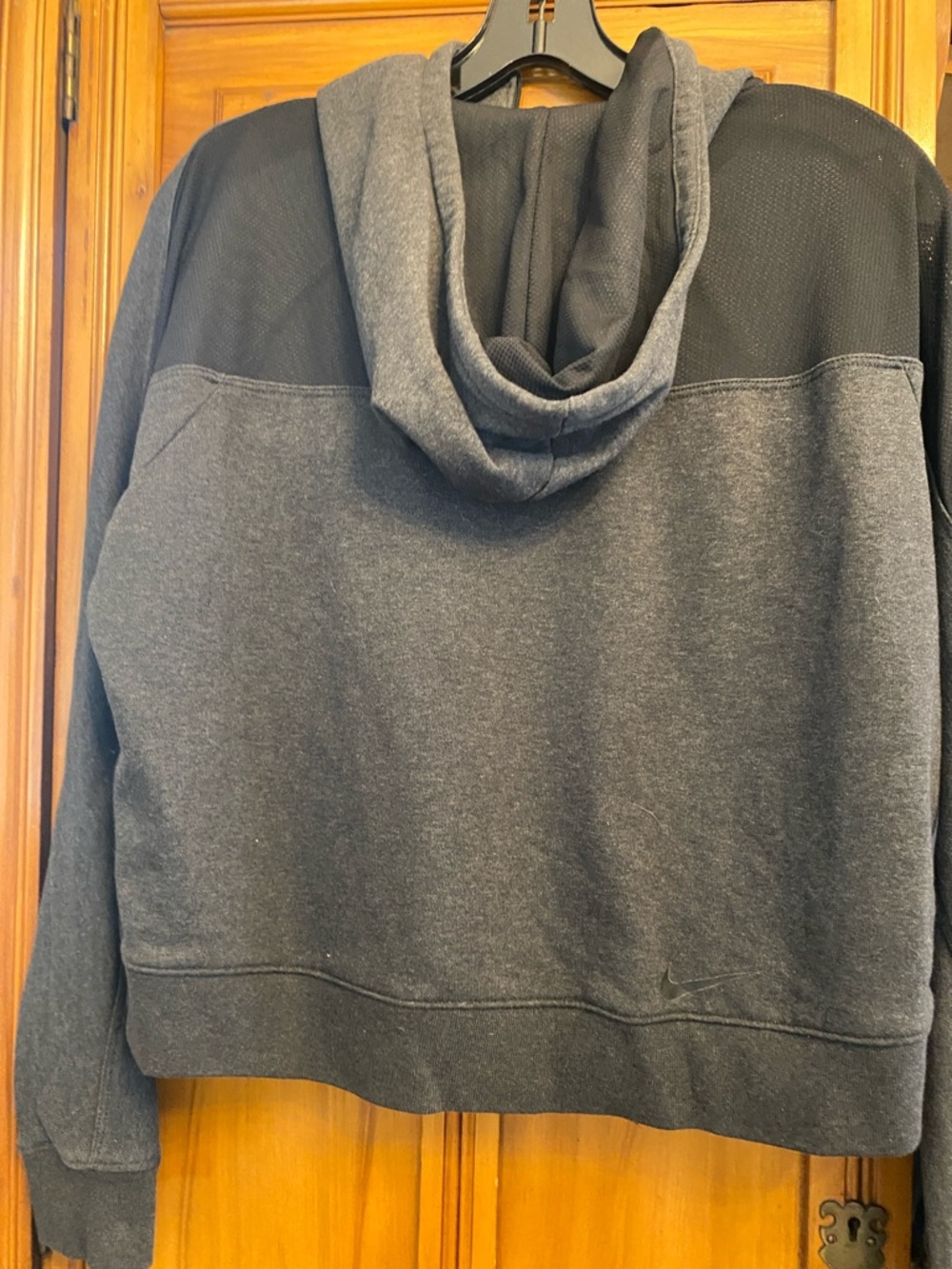 Nike Men's Black and Charcoal Crewneck Hoodie